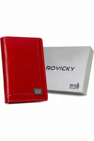 ROVICKY Skórzane etui na karty i dokumenty z RFID