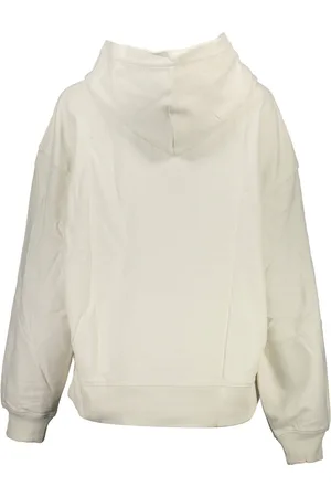 Calvin Klein BLUZA DAMSKA BEZ ZAMKA BIAŁA