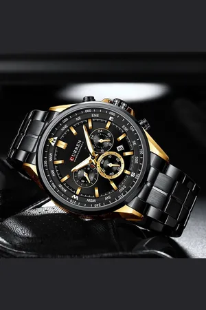 Curren ZEGAREK MĘSKI 8399 (zc016c -CHRONOGRAF +BOX