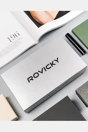ROVICKY Kolorowy skórzany duży portfel damski od