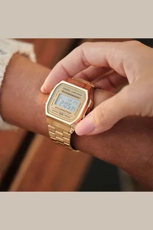 Casio Zegarki marki model A168WG-9E. Kolor Zółty, Akcesoria Dla obu płci. sezon: Cały rok