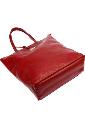 Miamore Skórzana damska shopperbag z kieszenią