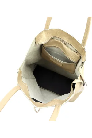 Miamore Skórzana damska shopperbag z kieszenią
