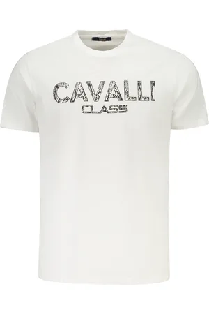 Roberto Cavalli KOSZULKA Z KRÓTKIM RĘKAWEM MĘSKA BIAŁA