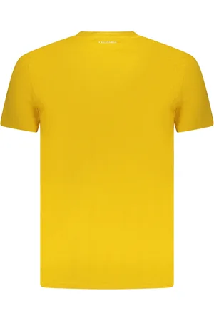 Trussardi KOSZULKA Z KRÓTKIM RĘKAWEM MĘSKA ŻÓŁTA