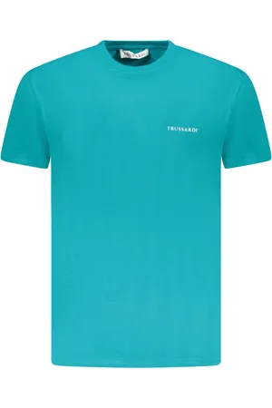 Trussardi KOSZULKA Z KRÓTKIM RĘKAWEM MĘSKA NIEBIESKA