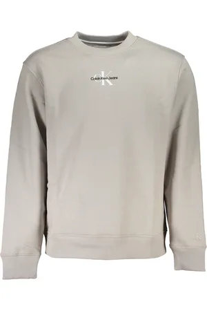 Calvin Klein SZARY BLUZA MĘSKA BEZ ZAMKU