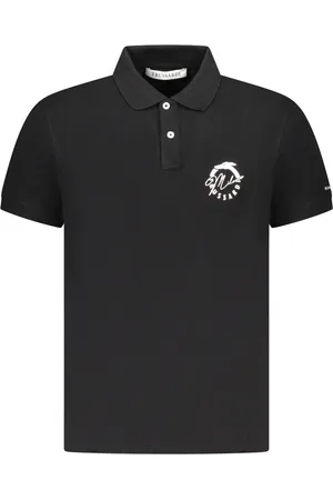 Trussardi MĘSKA KOSZULKA POLO Z KRÓTKIM RĘKAWEM CZARNA