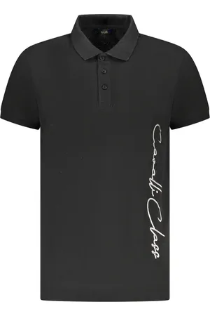 Roberto Cavalli POLO KRÓTKI RĘKAW MĘSKI CZARNY