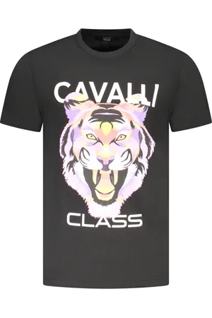 Roberto Cavalli KOSZULKA Z KRÓTKIM RĘKAWEM MĘSKA CZARNA