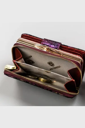 Peterson Skórzany damski portfel PTN 425214-BF SILVER