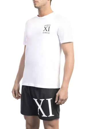 Bikkembergs NIEBIESKI T-SHIRT MĘSKI Z KRÓTKIM RĘKAWEM BIKKEMBERGS