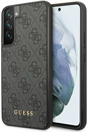 Guess GUHCS22SG4GFGR S22 S901szary/grey hard case 4G Metal Gold Logo