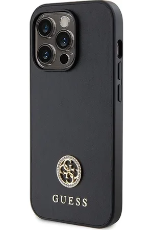 Guess GUHCP14LPS4DGPK iPhone 14 Pro 6.1" czarny/black hardcase Strass Metal Logo