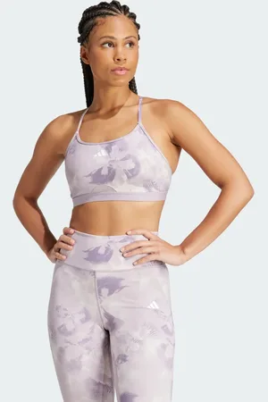 adidas Biustonosz Aeroreact Training Essentials Light Support Tie-Dye Flower-Print