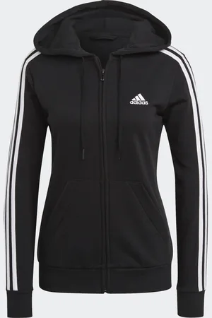adidas Essentials French Terry 3-Stripes Full-Zip Hoodie