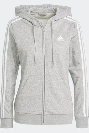 adidas Essentials French Terry 3-Stripes Full-Zip Hoodie