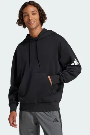 adidas Bluza z kapturem Essentials Loose-Fit 3 Bar Logo French Terry