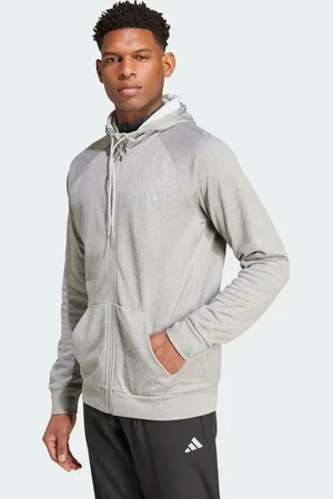 adidas Bluza z kapturem Game and Go Training Big Logo 3-Stripes Full-Zip