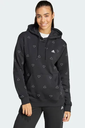 adidas Bluza z kapturem Essentials Monogram Regular Fleece Graphic