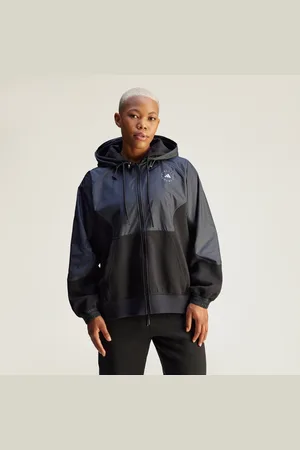 adidas Bluza z kapturem by Stella McCartney Material Mix Full-Zip