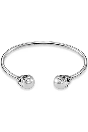 Thomas Sabo Rebel at Heart Biżuteria Damska, Bransoletka z Czaszkami, Wysokiej Próby 925, 18 cm, AR082-637-12-XL