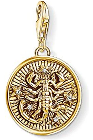 Thomas Sabo Damski męski wisiorek charms znak zodiaku skorpion Charm Club 925 srebro pozłacane 1659-414-39