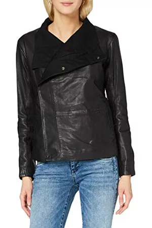G-Star Kobieta Z Kołnierzem - Damska kurtka Collar Slim Blazer Wmn Leather Jacket, Dk Black 568-6484, XXS