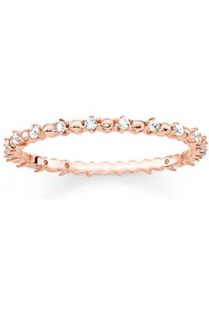 Thomas Sabo Pierścionek damski ze srebra wysokiej próby 925, rozmiar pierścionka 58 TR2153-416-14-58 różowe złoto