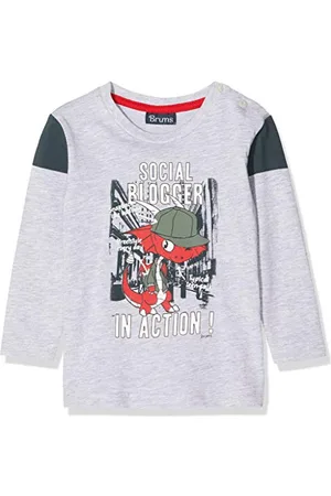 Brums Chłopięcy T-shirt Jersey Stampa Animal koszulka z długim rękawem