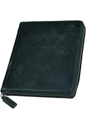 Alassio Tablet - PC Hülle FLUSH, tablethülle aus Vollrindleder, Schutzhülle do tabletów o przekątnej 10 cali teczki, 26 cm, czarny (czarny grau)
