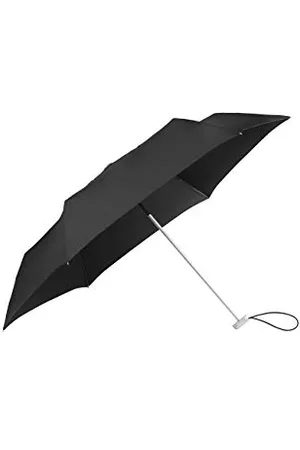 Samsonite Alu Drop S - 3 Sekcja manualna mini płaska parasol, 23 cm, czarny