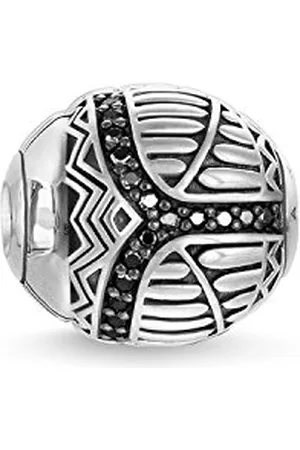 Thomas Sabo Damski koralik czarny karabińczyk oksydowane cyrkonia czarna - K0257-643-11