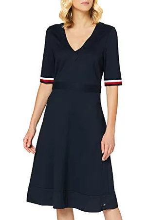 Tommy Hilfiger Damska sukienka Punto Milano z dekoltem w serek Ss, , 58