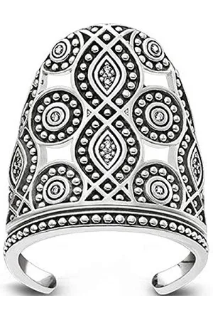 Thomas Sabo Damski pierścionek 925 cyrkonia biała rozm. 46 (14,6) - TR2094-643-14-46