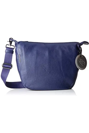 Mandarina Duck Damska Mellow Leather Tracolla torba na ramię, niebieska (Dress Blue), 10 x 21 x 28,5 cm