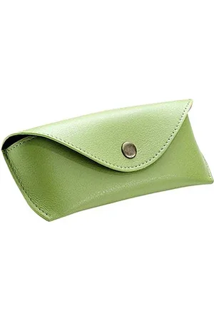 Alassio Okulary - etui z prawdziwej skóry, duże, zielone, ok. 16 x 7 x 4 cm, , 16 cm, organizer kieszonkowy