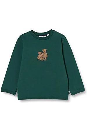 Sanetta Niemowlęta chłopięca Fiftseven Classy Green delikatna ciemnoniebieska bluza czarująca miś pluszowy Artwork Fiftyseven, , 62 cm