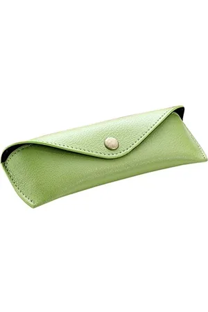 Alassio Okulary – etui z prawdziwej skóry, małe, zielone, ok. 16 x 5,5 x 3 cm, , 16 cm, organizer kieszonkowy