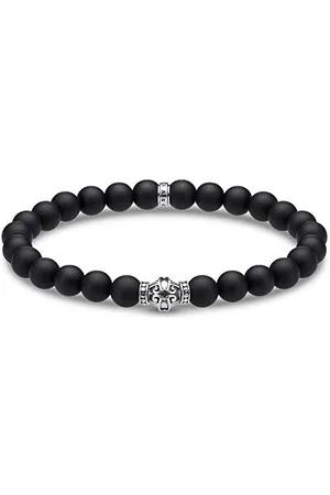 Thomas Sabo Uniseks srebro Sterling obsydian bransoletka - A1942-704-11-L20