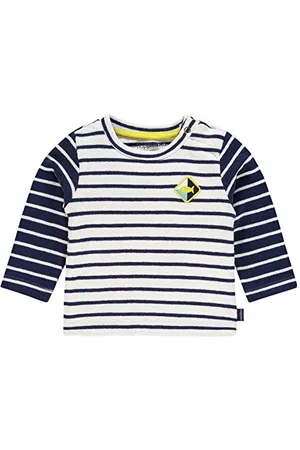 Noppies Niemowlęta B Tee Ls Riverbank Y/D Str koszulka z długim rękawem, , 50 cm