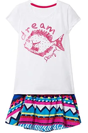 Desigual Dziewczęcy T-shirt Girl Knit Short Sleeve (Pack_pomo), , M