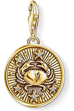 Thomas Sabo 1655-414-39 zawieszka charm, znak zodiaku, dla kobiet i mężczyzn, srebro wysokiej próby 925, pozłacane