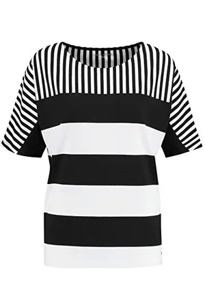 Gerry Weber Damska koszulka z rękawami 1/2 z miksem pasków podkreślająca figurę, , 34 PL