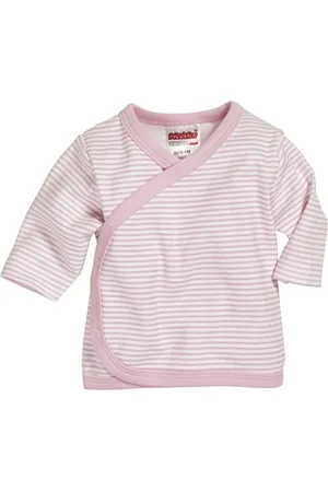 Playshoes Schnizler Unisex dziecięca koszula skrzydłowa z długim rękawem, w paski, zestaw bielizny dla małych dzieci, Różowy (biały/różowy 586), 50 cm