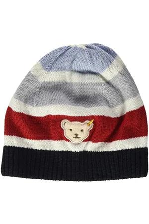 Steiff Mit Süßer teddybärapplikation Czapka dla dzieci, Navy, 45