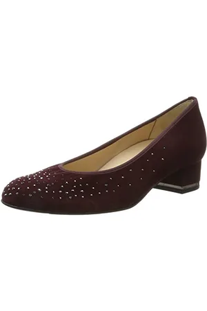 Hassia Damskie Vicenza, Buty Damskie Obuwie Damskie, Szerokie Czółenka G, Czerwone (Vino), 35,5 EU (3 UK)