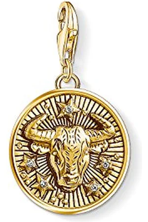 Thomas Sabo 1653-414-39 zawieszka charm, znak zodiaku, srebro wysokiej próby 925, pozłacana, 1653-414-39