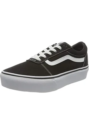 Vans Dziewczynki Ward Platform Canvas Sneakersy, Czarny/Biały, 35 EU