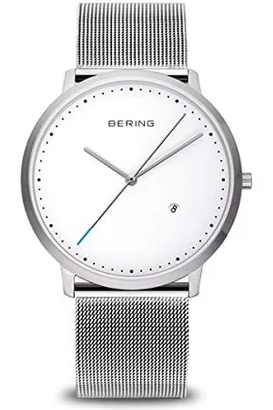 Bering Zegarek unisex z mechanizmem kwarcowym - kolekcja klasyczna ze stalą nierdzewną i szafirowym kryształem 11139-004